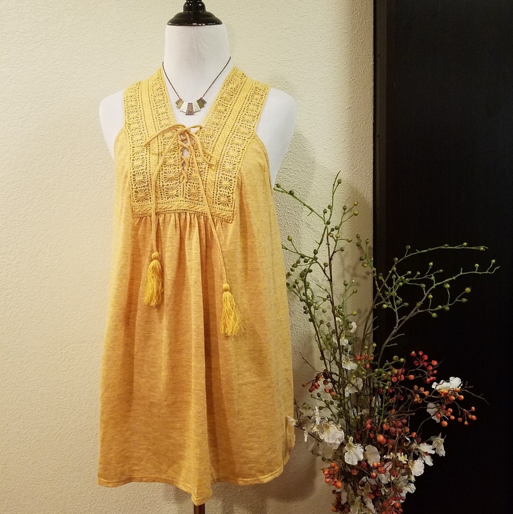 Max Edition Mustard Color Tank Top Size Small